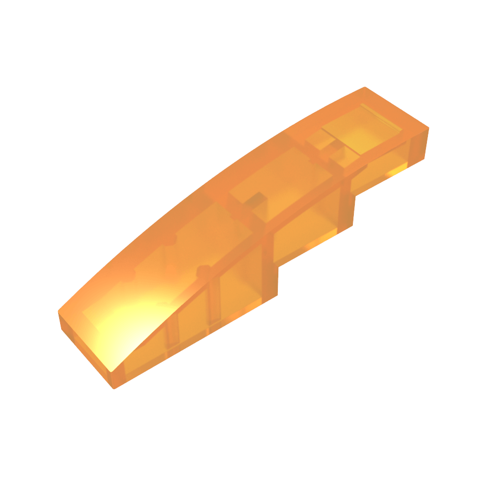 Pendiente curva 4 x 1 sin montantes [Soporte para montantes con crestas asimétricas]-MyGobricksEs