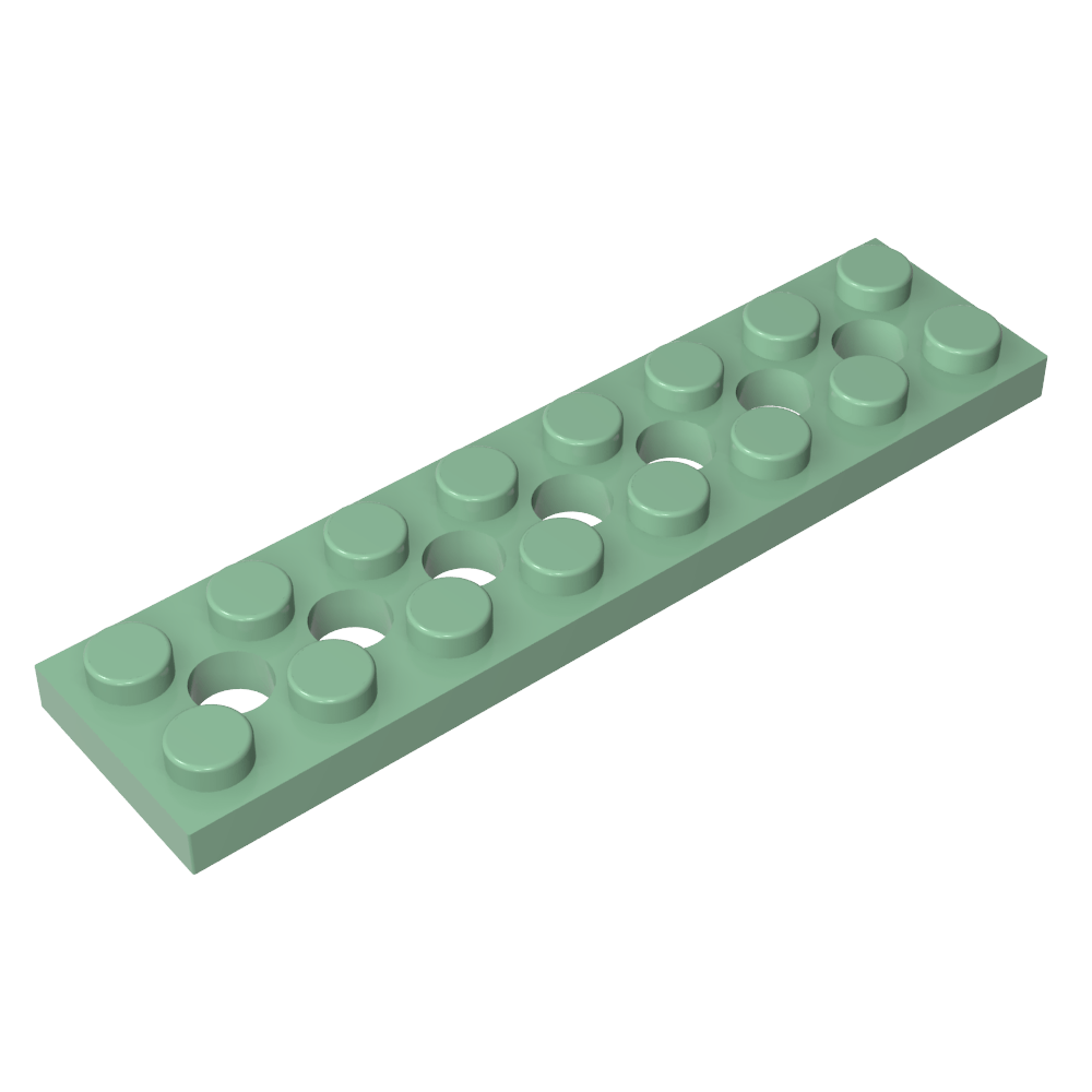 Placa técnica 2 x 8 [7 agujeros]-MyGobricksEs