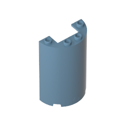 Cilindro medio 2 x 4 x 5 con recorte de 1 x 2-MyGobricksEs