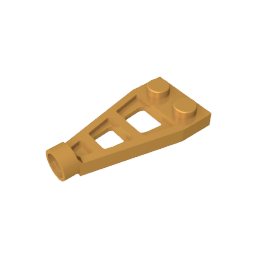 Placa especial 1 x 2 con receptáculo de perno largo (ala espacial)-MyGobricksEs