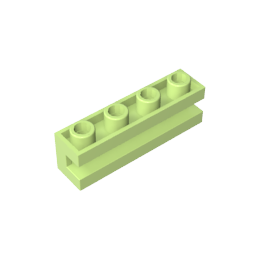 Ladrillo Especial 1 x 4 con Ranura-MyGobricksEs