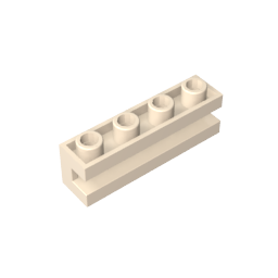 Ladrillo Especial 1 x 4 con Ranura-MyGobricksEs