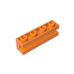 Ladrillo Especial 1 x 4 con Ranura-MyGobricksEs