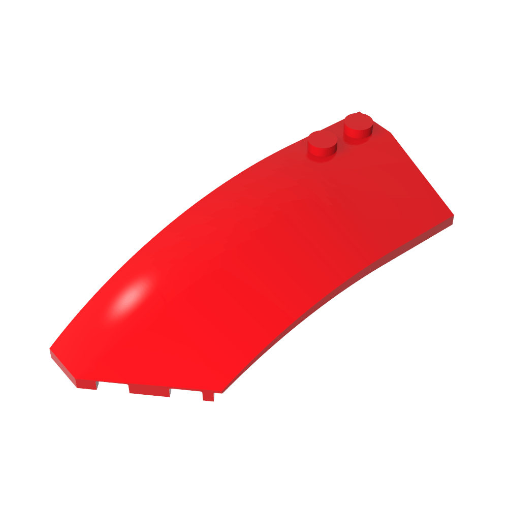 Cuña curva 8 x 3 x 2 abierta izquierda [lisa]-MyGobricksEs