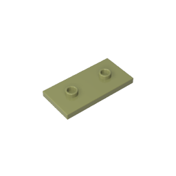 Placa especial 2 x 4 con ranura y dos pernos centrales (puente)-MyGobricksEs