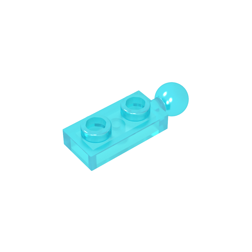 Placa especial 1 x 2 con bola de remolque final-MyGobricksEs