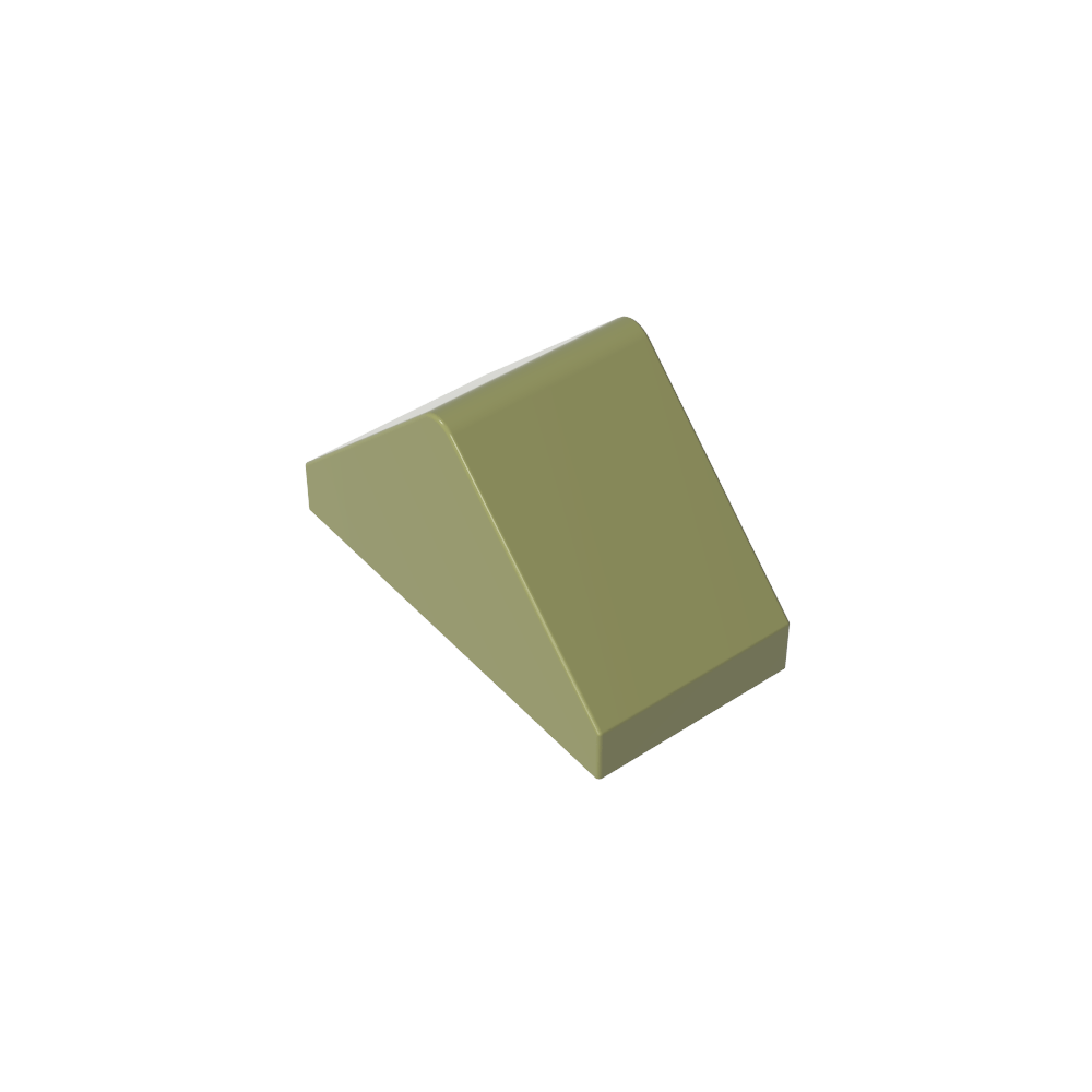 Pendiente 45° 2 x 1 Doble con Pasador Inferior Ovoide-MyGobricksEs