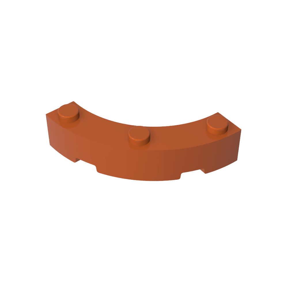 Ladrillo de esquina redonda de 4 x 4 Macaroni de ancho con 3 montantes-MyGobricksEs