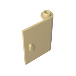 Puerta 1 x 3 x 3 Derecha - Abierta entre la bisagra superior e inferior-MyGobricksEs