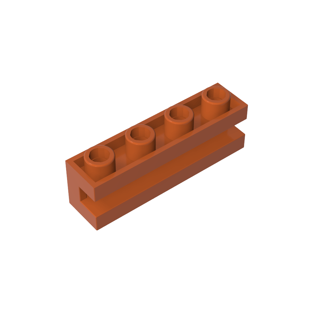 Ladrillo Especial 1 x 4 con Ranura-MyGobricksEs