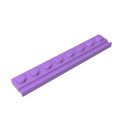 Placa especial 1 x 8 con riel para puerta-MyGobricksEs