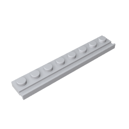 Placa especial 1 x 8 con riel para puerta-MyGobricksEs