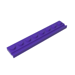 Placa especial 1 x 8 con riel para puerta-MyGobricksEs