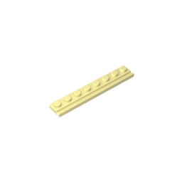 Placa especial 1 x 8 con riel para puerta-MyGobricksEs