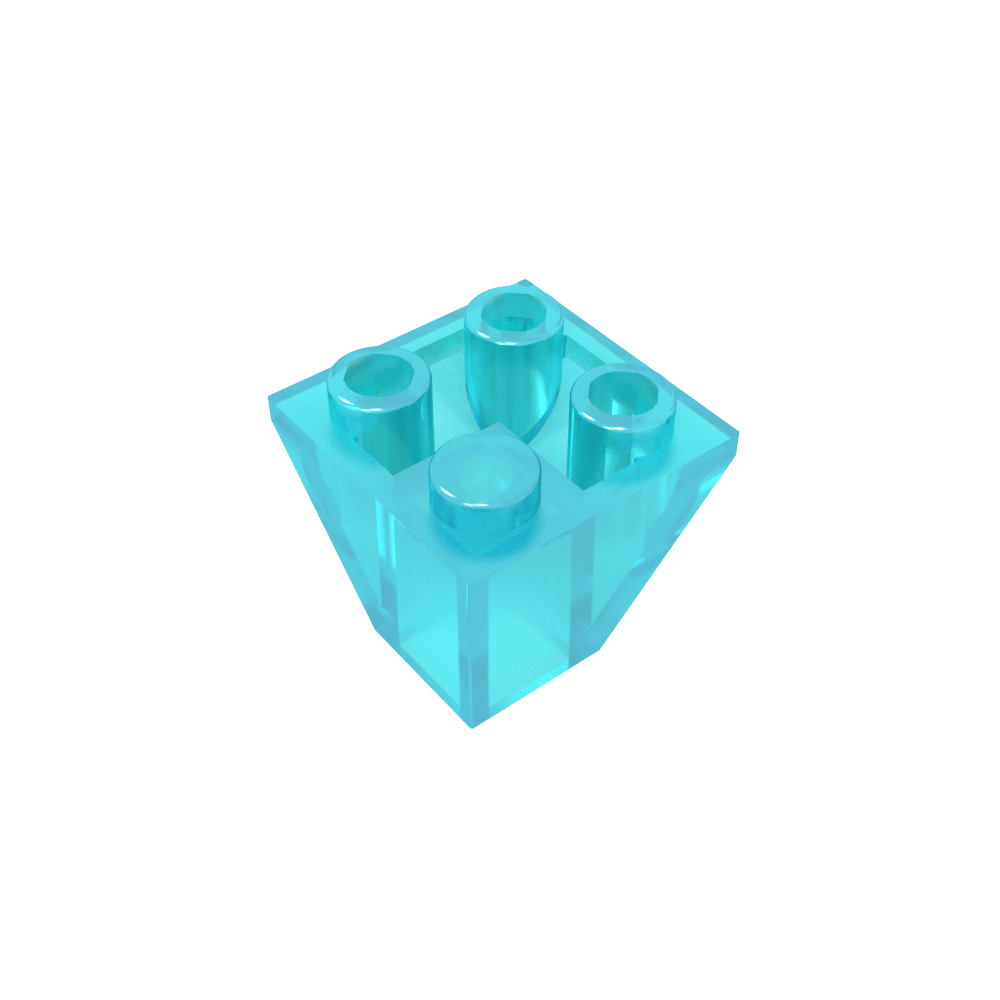 Pendiente Invertida 45° 2 x 2 Doble Convexa-MyGobricksEs