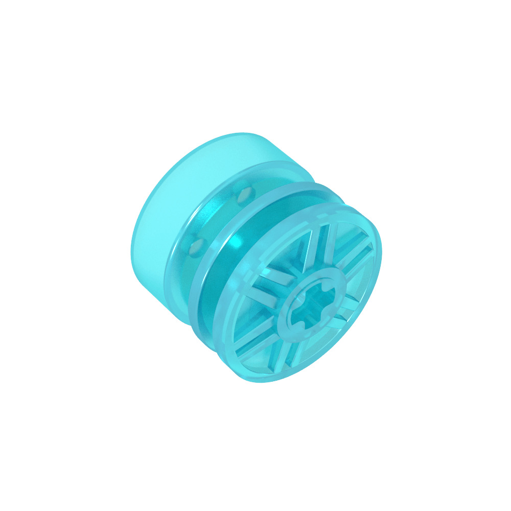Rueda 18 x 14 con agujero para eje, pernos falsos y radios poco profundos-MyGobricksEs