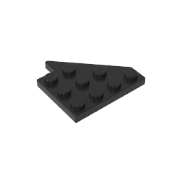 Cuña, Placa 4 x 4 Ala Izquierda-MyGobricksEs