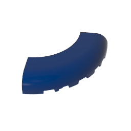 Esquina redonda de ladrillo de 5 x 5 x 1 con recortes inferiores [sin montantes] [arco de 1/4]-MyGobricksEs