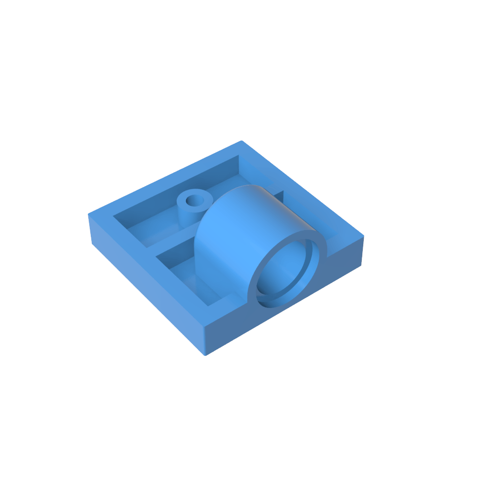 Placa Especial 2 x 2 con 1 Orificio para Pasador [Costilla Inferior Completa]-MyGobricksEs