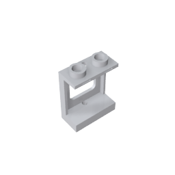 Ventana de 1 x 2 x 2, plano, un solo orificio superior e inferior para vidrio-MyGobricksEs