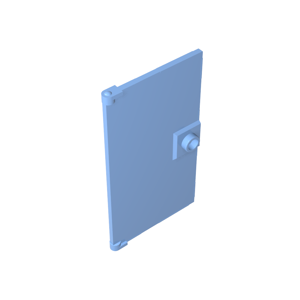 Puerta 1 x 4 x 6 Lisa con Tirador Cuadrado Zócalo-MyGobricksEs