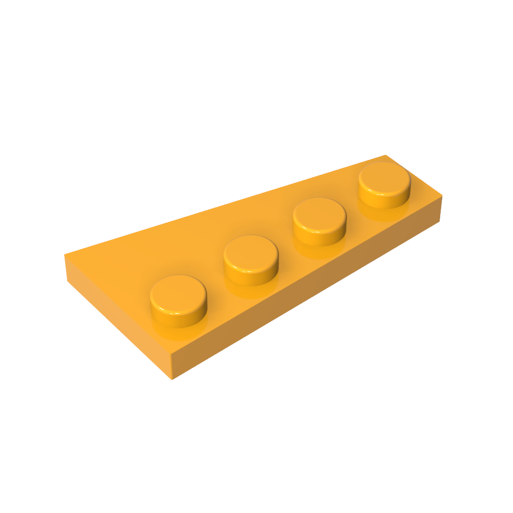 Placa de cuña 4 x 2 izquierda-MyGobricksEs