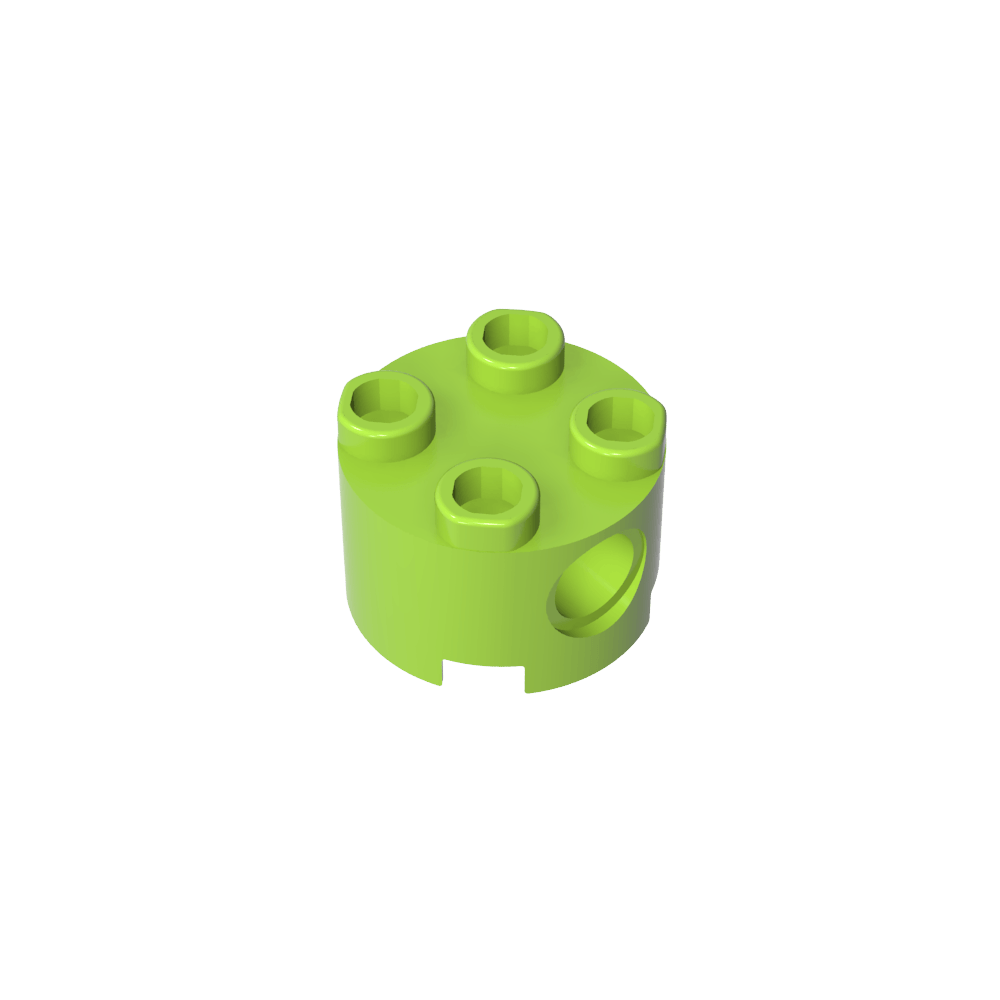 Ladrillo redondo 2 x 2 con agujeros para pasadores-MyGobricksEs