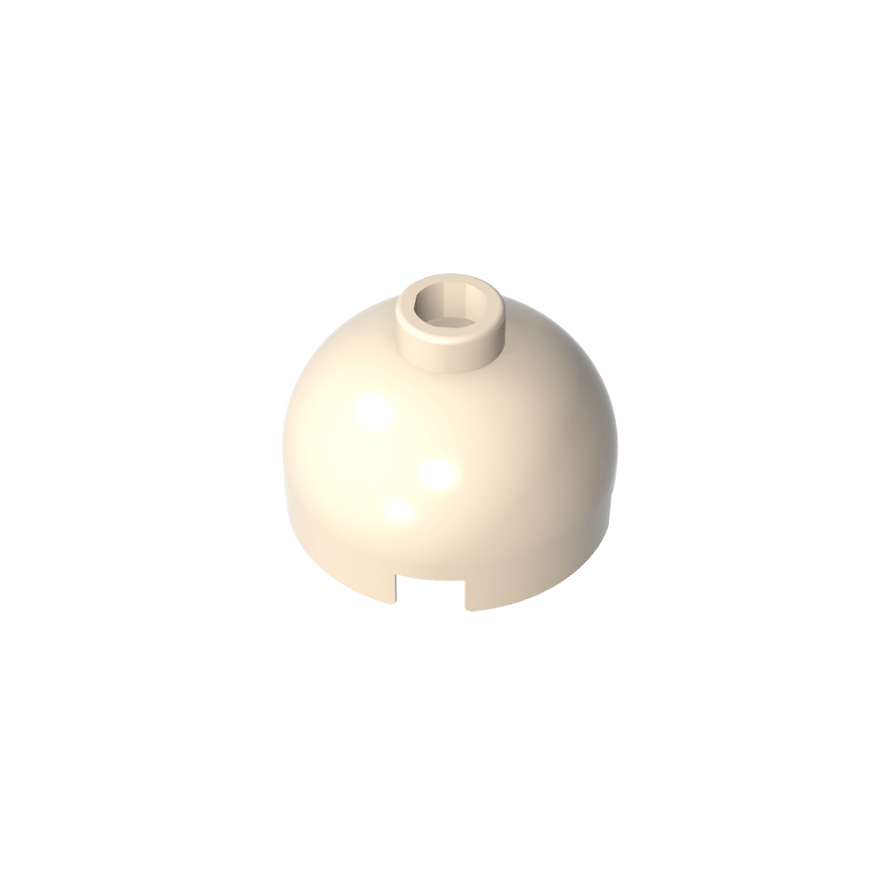 Ladrillo redondo de 2 x 2 con parte superior abovedada - Perno abierto bloqueado sin soporte de eje inferior-MyGobricksEs