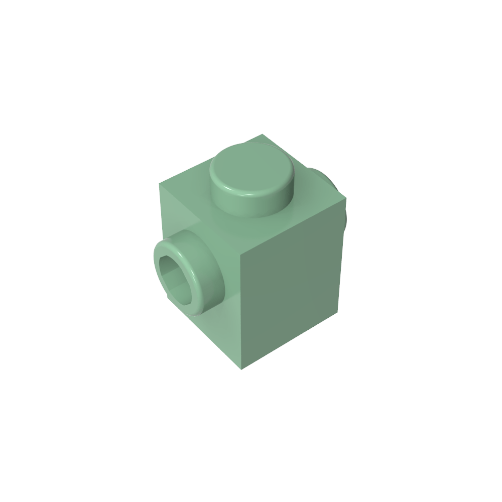 Ladrillo especial 1 x 1 con tacos en 2 lados-MyGobricksEs