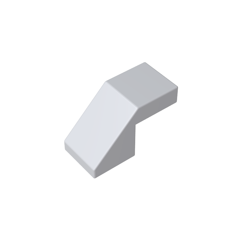 Pendiente 45° 2 x 1 con corte invertido 2/3 y sin montante-MyGobricksEs