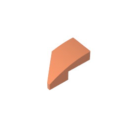Pendiente curva 2 x 1 con muesca para perno a la derecha-MyGobricksEs