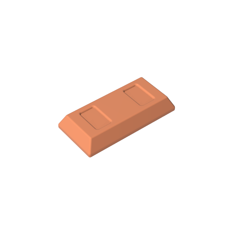 Azulejo especial 1 x 2 con paredes inclinadas, también conocido como dinero/lingote de oro [lingote]-MyGobricksEs