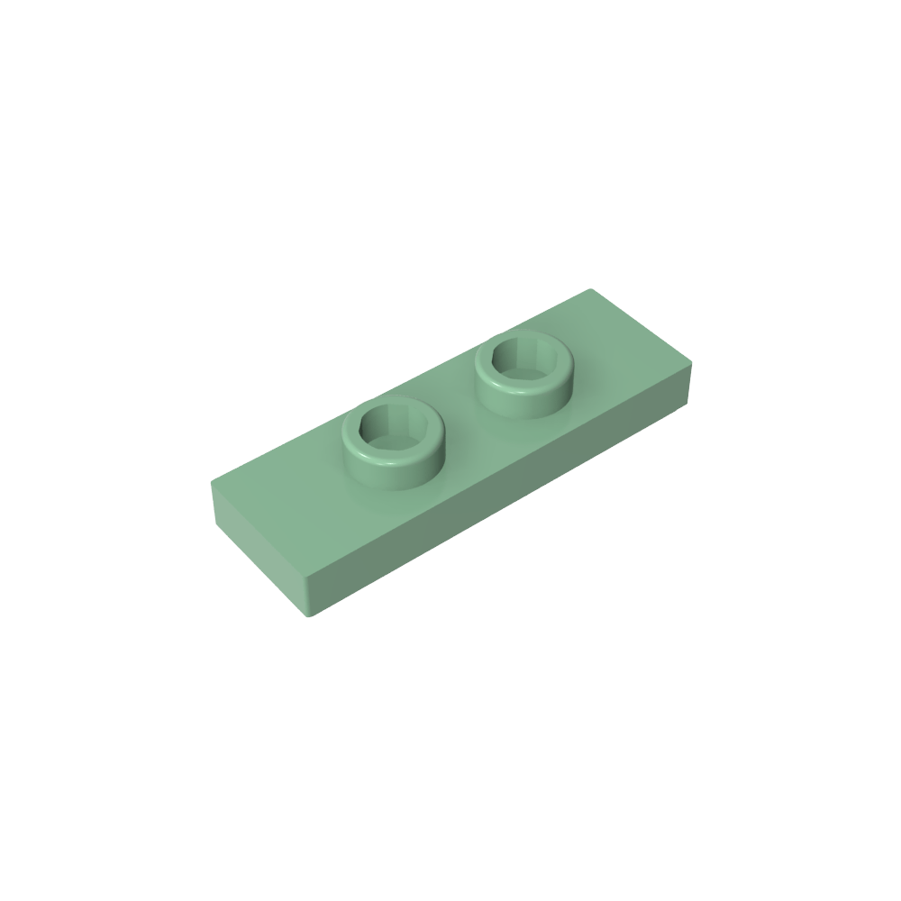 Placa especial 1 x 3 con 2 pernos con ranura y soporte interior para pernos (puente)-MyGobricksEs