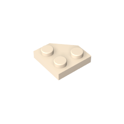 Placa de cuña de 2 x 2 con esquinas cortadas-MyGobricksEs