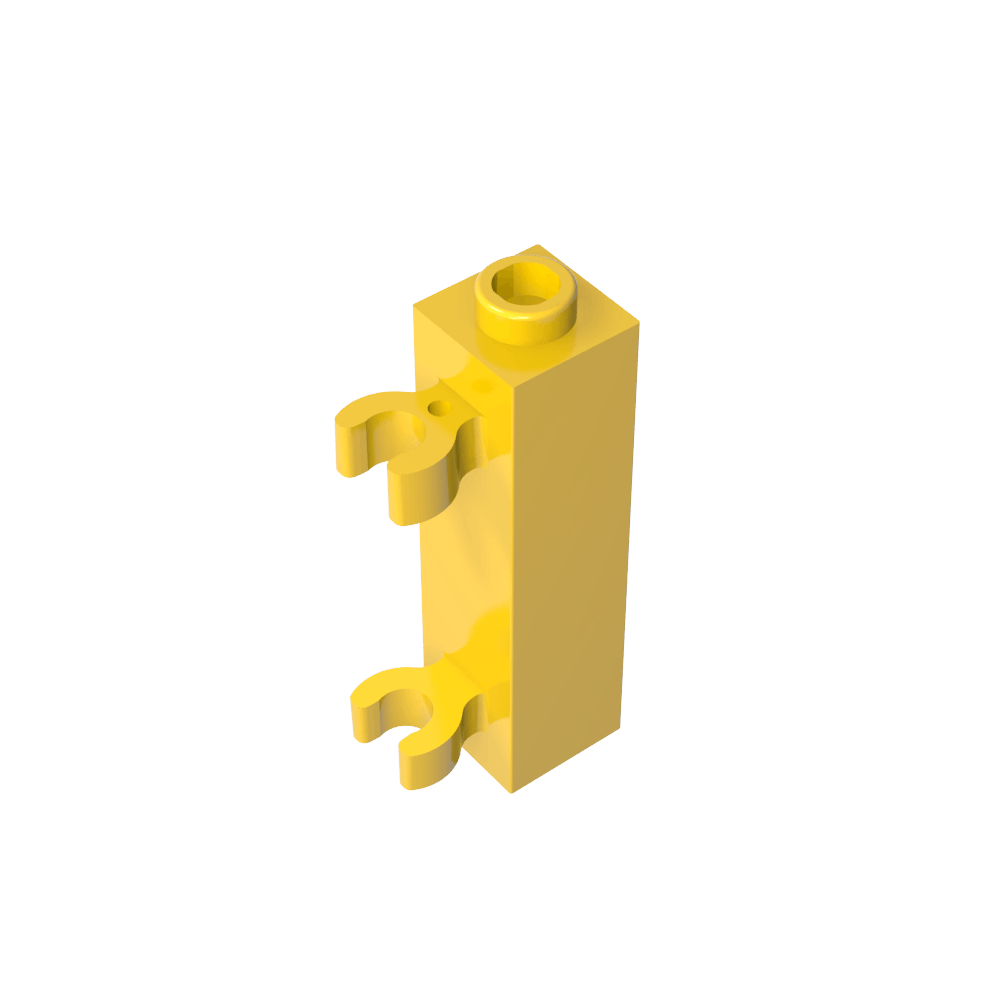 Ladrillo especial 1 x 1 x 3 con 2 clips verticales [Perno hueco, clips abiertos O]-MyGobricksEs