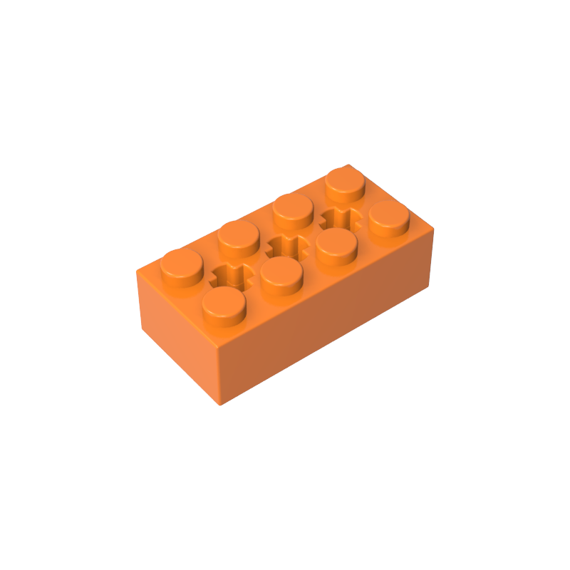 Ladrillo especial 2 x 4 con 3 agujeros para ejes-MyGobricksEs