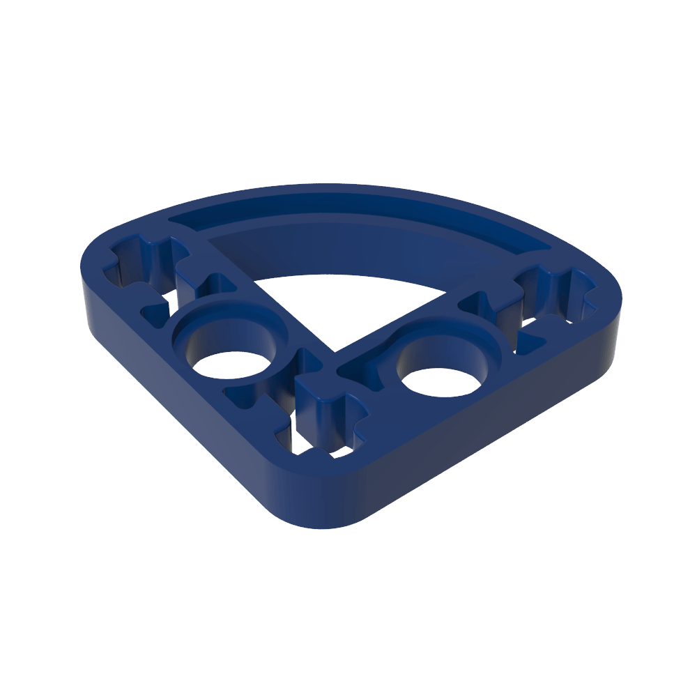 Viga técnica 3 x 3 en forma de L con un cuarto de elipse delgado-MyGobricksEs