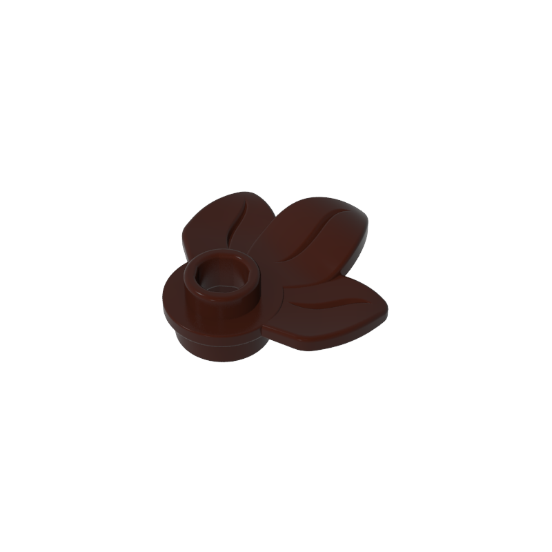 Planta, Plato 1 x 1 Redondo con 3 Hojas-MyGobricksEs