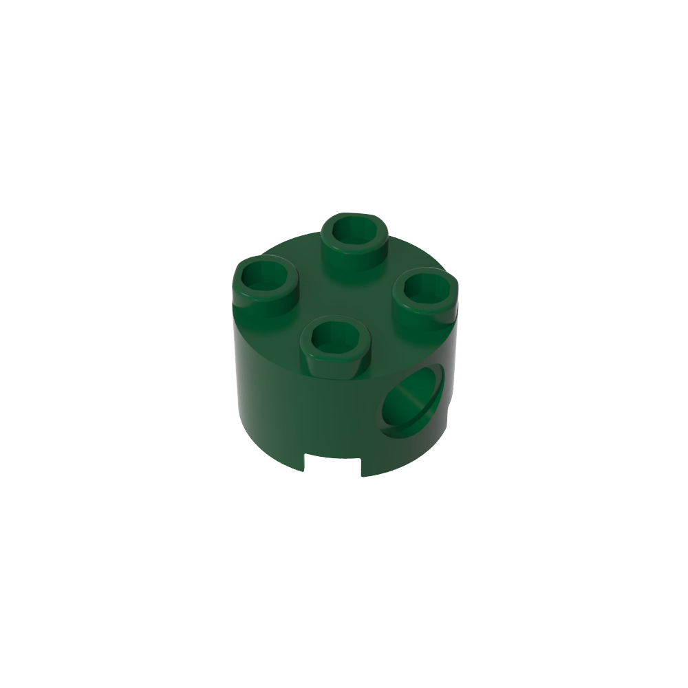 Ladrillo redondo 2 x 2 con agujeros para pasadores-MyGobricksEs