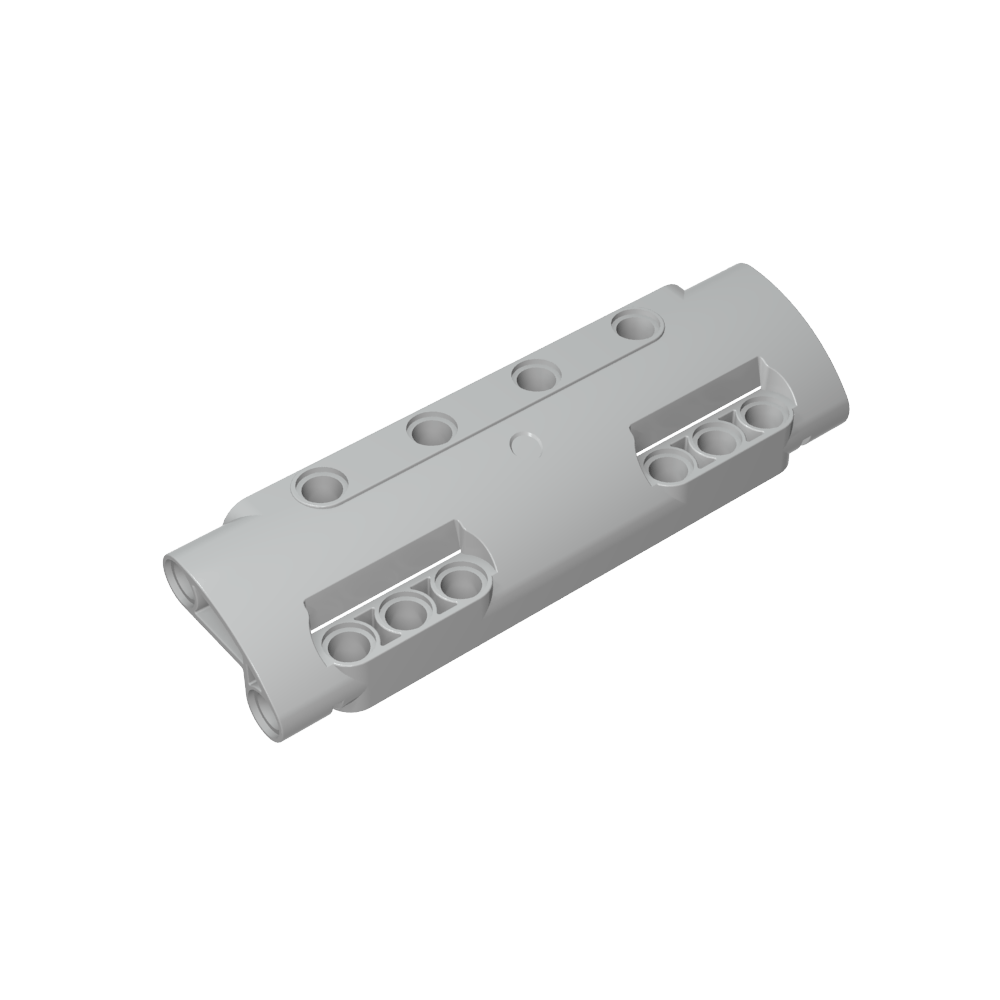 Panel técnico curvo de 11 x 3 con 10 orificios para pasadores a través de la superficie del panel-MyGobricksEs