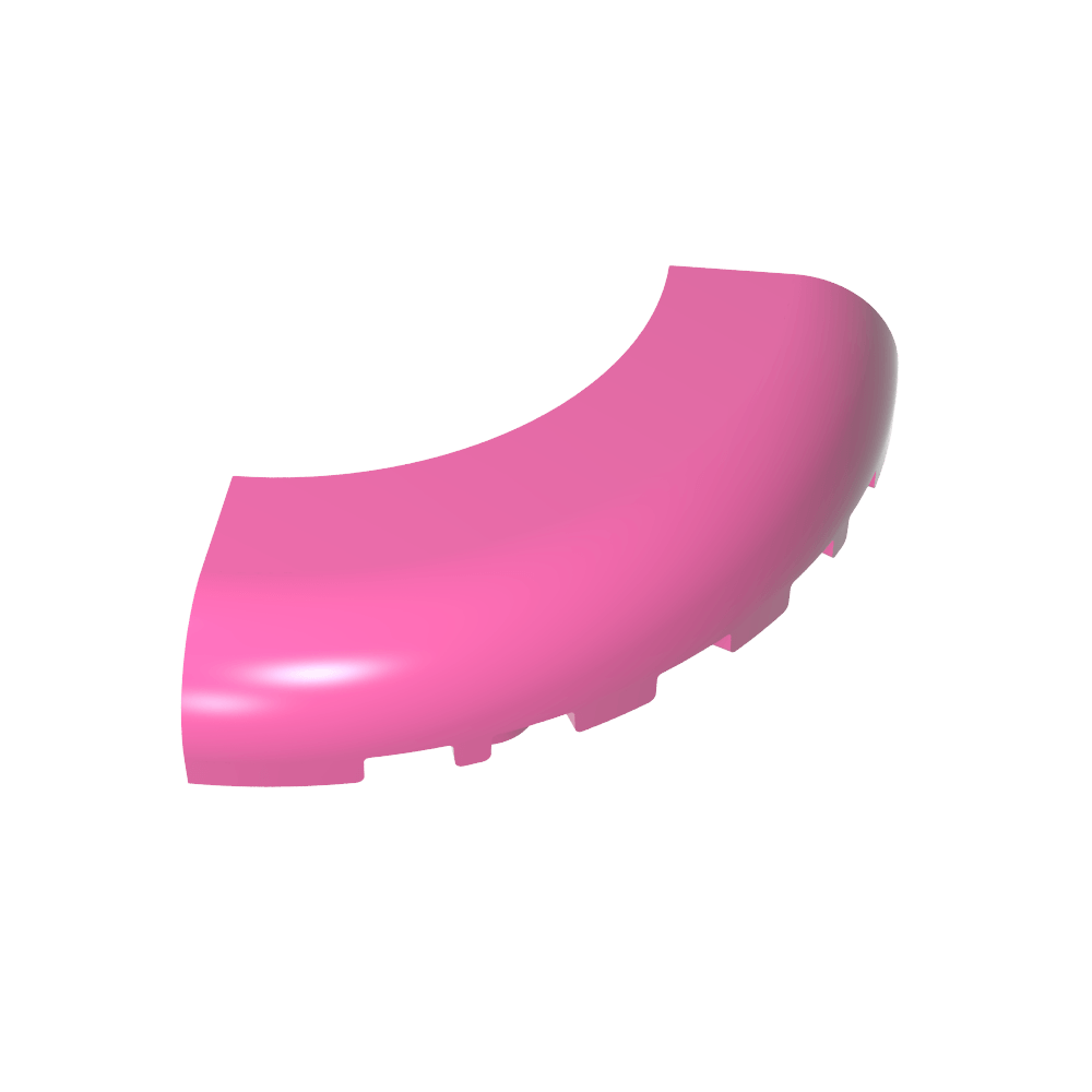 Esquina redonda de ladrillo de 5 x 5 x 1 con recortes inferiores [sin montantes] [arco de 1/4]-MyGobricksEs