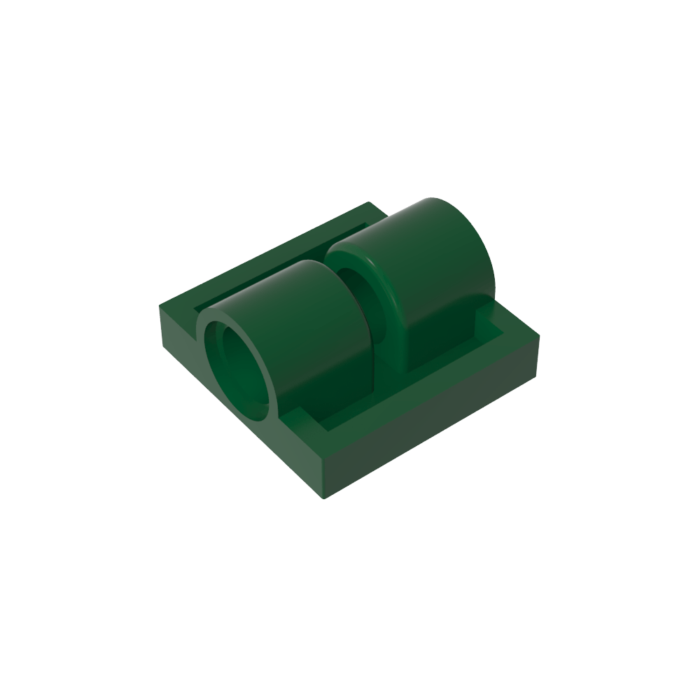 Placa especial 2 x 2 con 2 orificios para pasadores-MyGobricksEs
