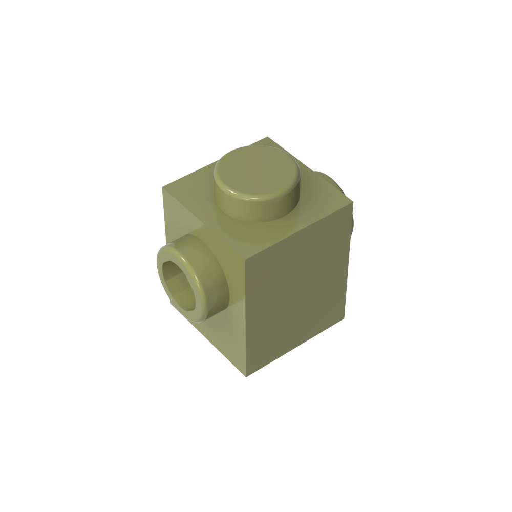 Ladrillo especial 1 x 1 con tacos en 2 lados-MyGobricksEs