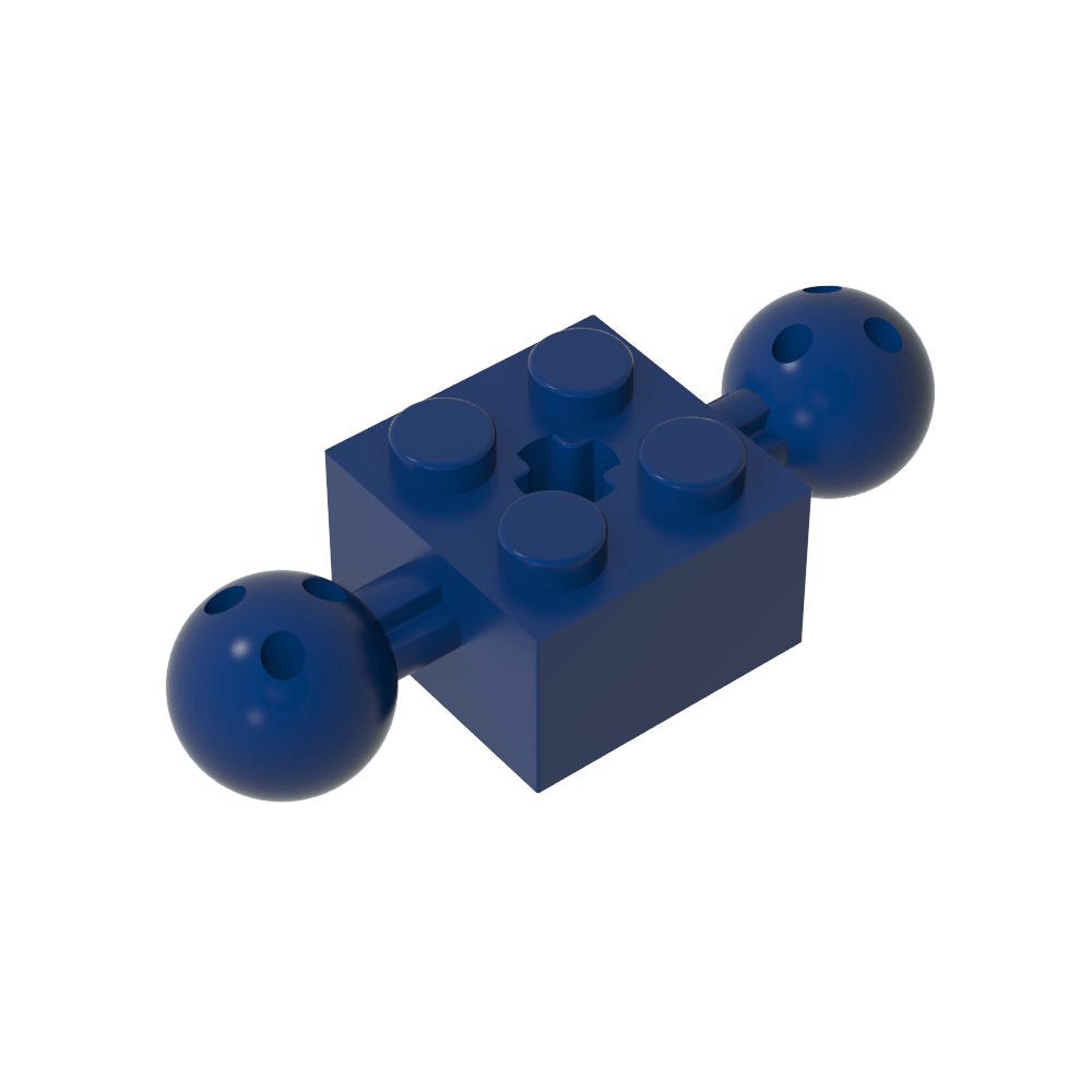 Technic Brick Special 2 x 2 con bolas de 10,2 mm con agujeros y agujero para eje-MyGobricksEs