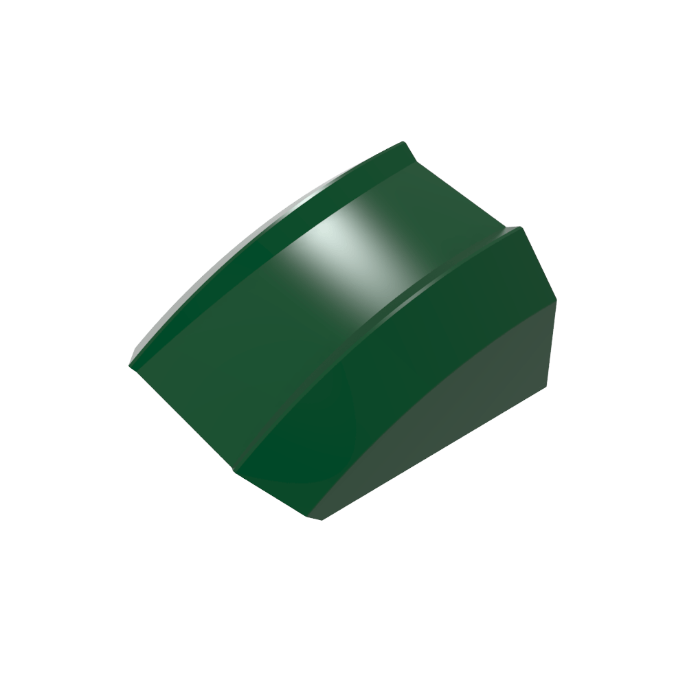 Pendiente curva 2 x 2 con borde, sin montantes-MyGobricksEs