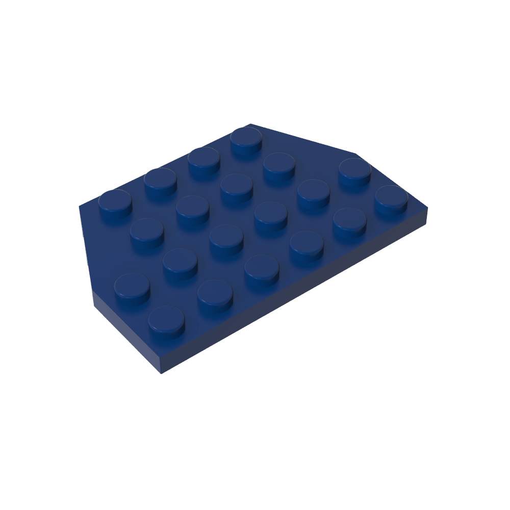 Placa de cuña de 4 x 6 esquinas cortadas-MyGobricksEs