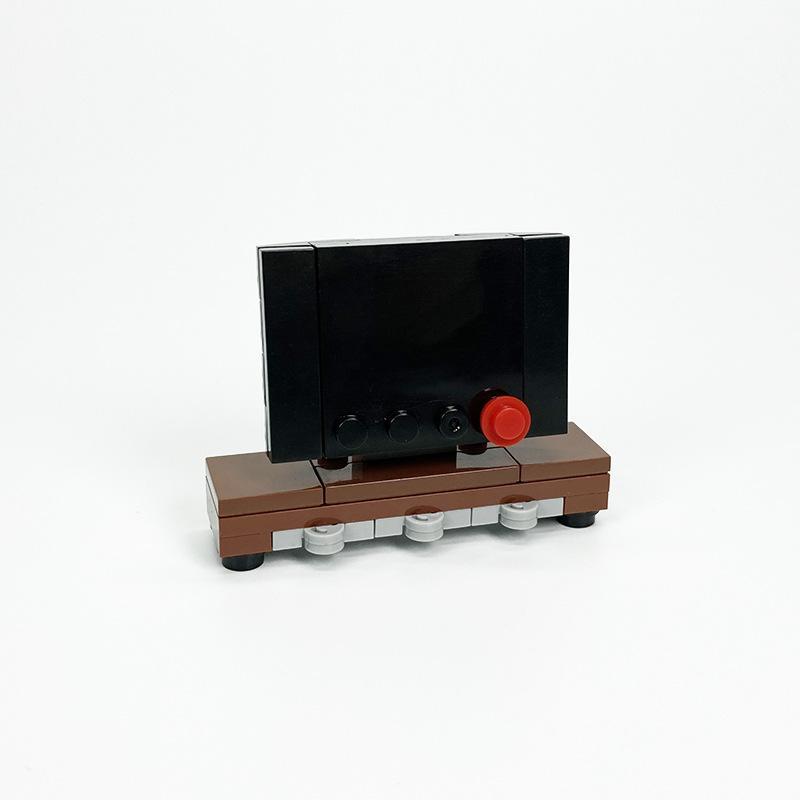 Conjunto de piezas MOC para muebles modernos, bloques de construcción de sofás, soportes de TV y muebles de decoración de interiores de partículas pequeñas, piezas y accesorios para decoración del hogar.