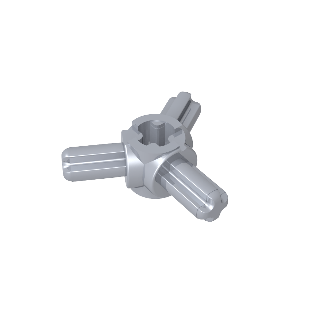 Buje conector de eje Technic con 3 ejes a 120°-MyGobricksEs