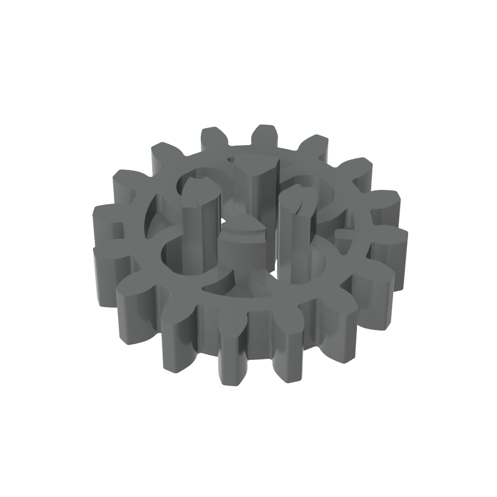 Engranaje Technic de 16 dientes con agujeros redondos [estilo antiguo]-MyGobricksEs