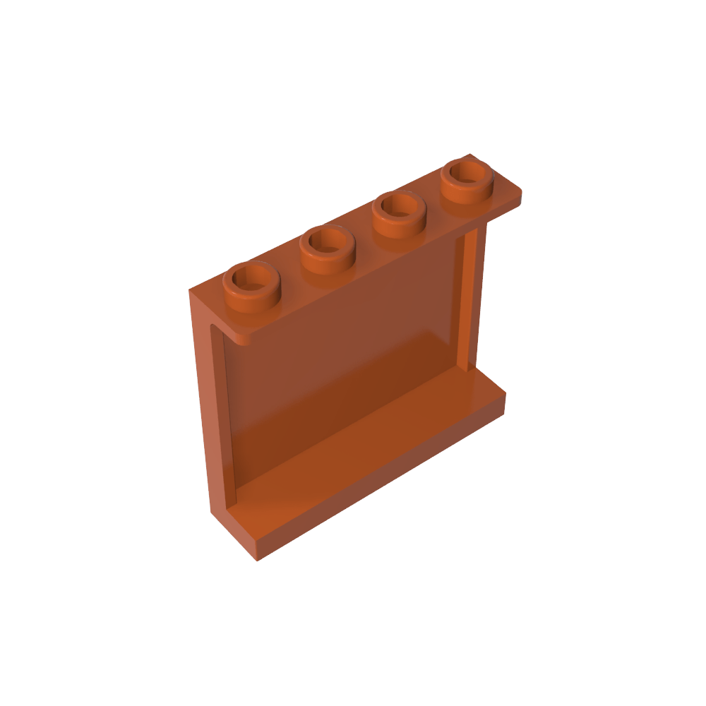 Panel 1 x 4 x 3 [Soportes laterales/Montantes huecos]-MyGobricksEs